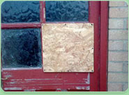 boarded up Belper